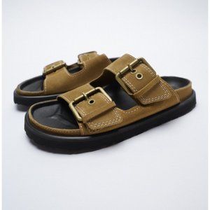 Zara Buckled Leather Sandals